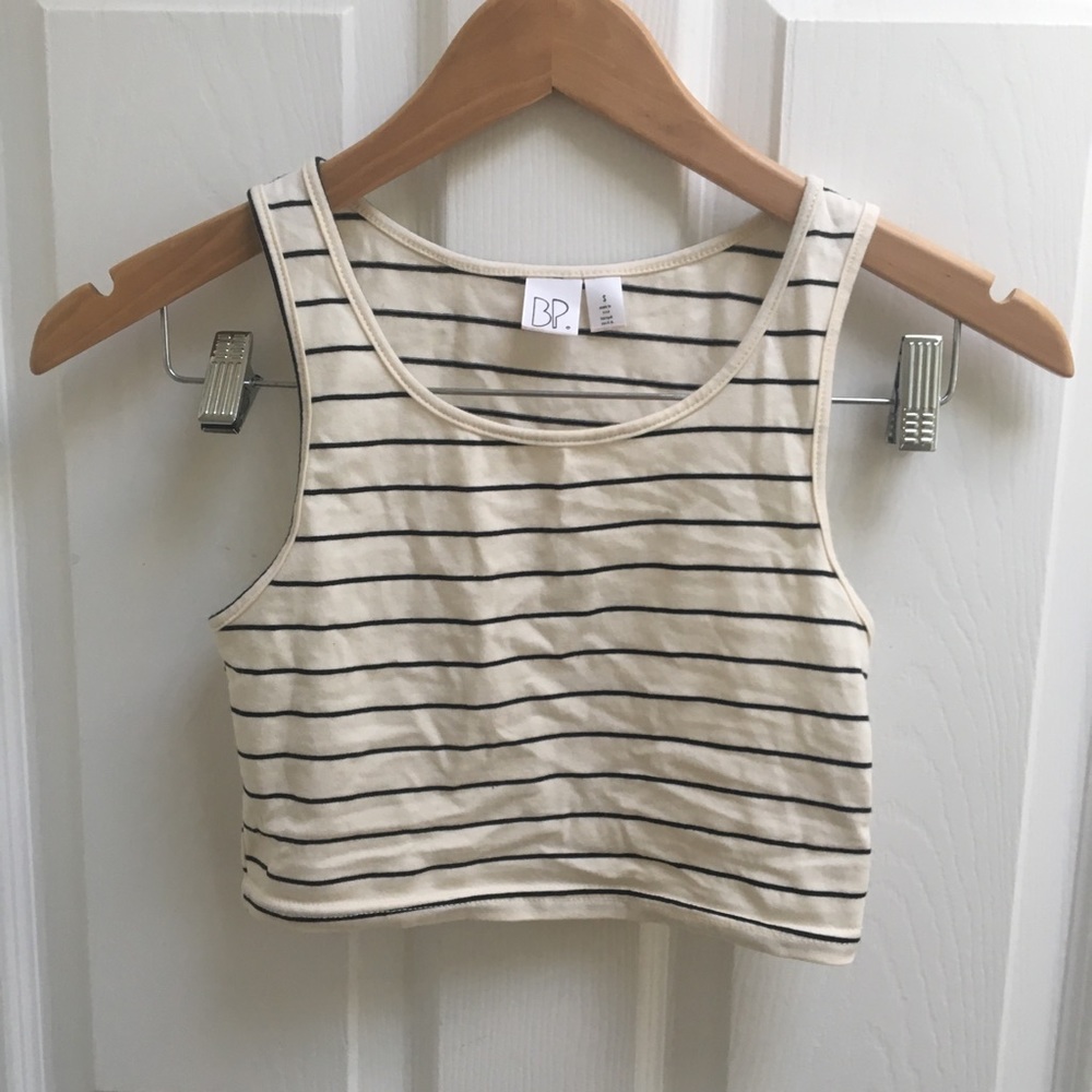 Nwot bp crop top striped size small